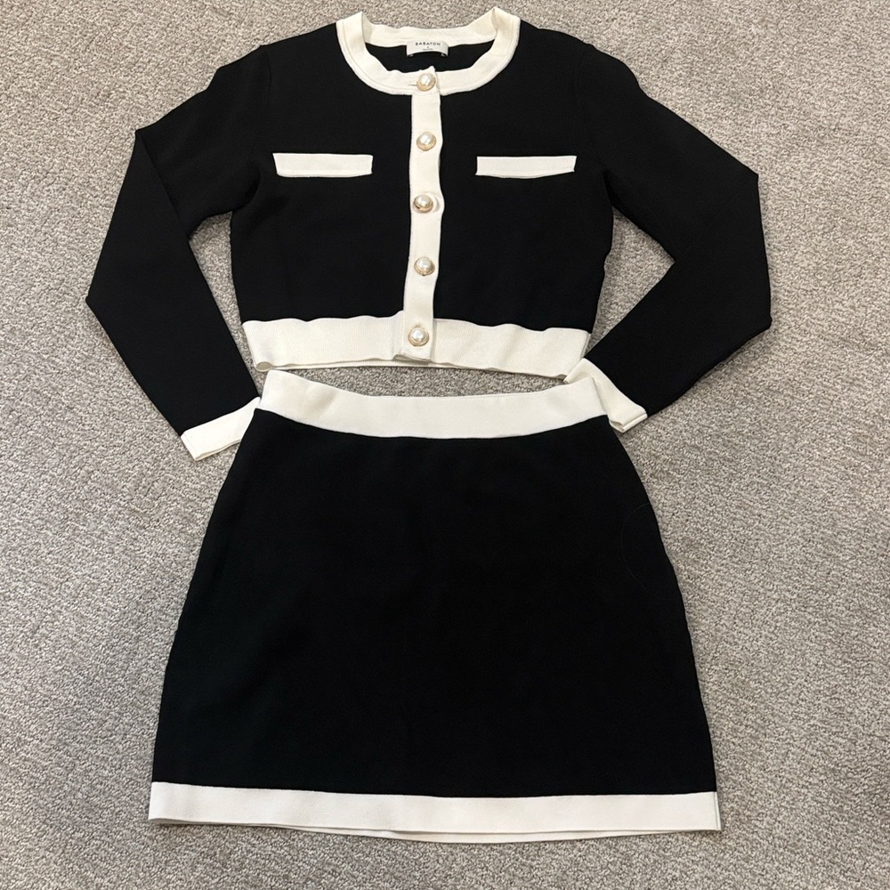 Aritzia Legacy Cardigan Small and Skirt Medium Set